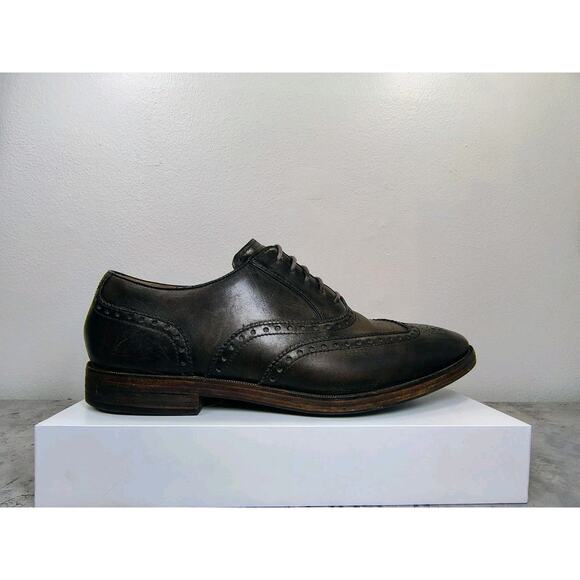 Cole Haan Hamilton Grand Dress Shoes Mens 9 Dark Brown Wing Tip Oxford - Picture 3 of 15